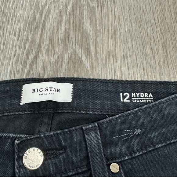 Big Star Gray Charcoal Wash 12 Hydra Cigarette Mid Rise Jeans Size 26 - Picture 6 of 10